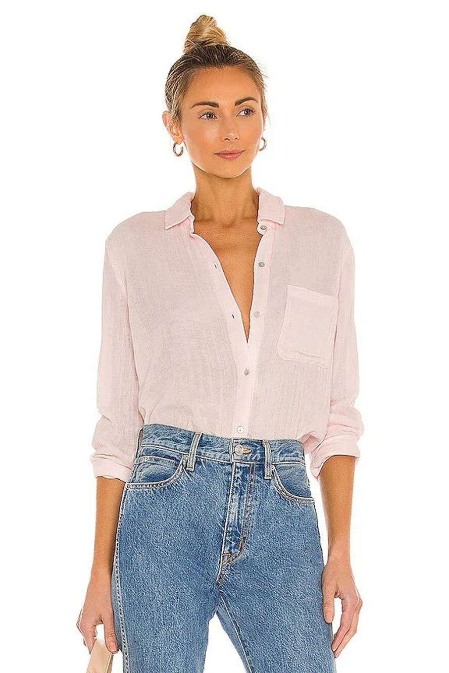 Rails Ellis Cotton Long Sleeves Buttoned Top - M